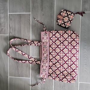 Vera Bradley shoulder purse and wallet combo